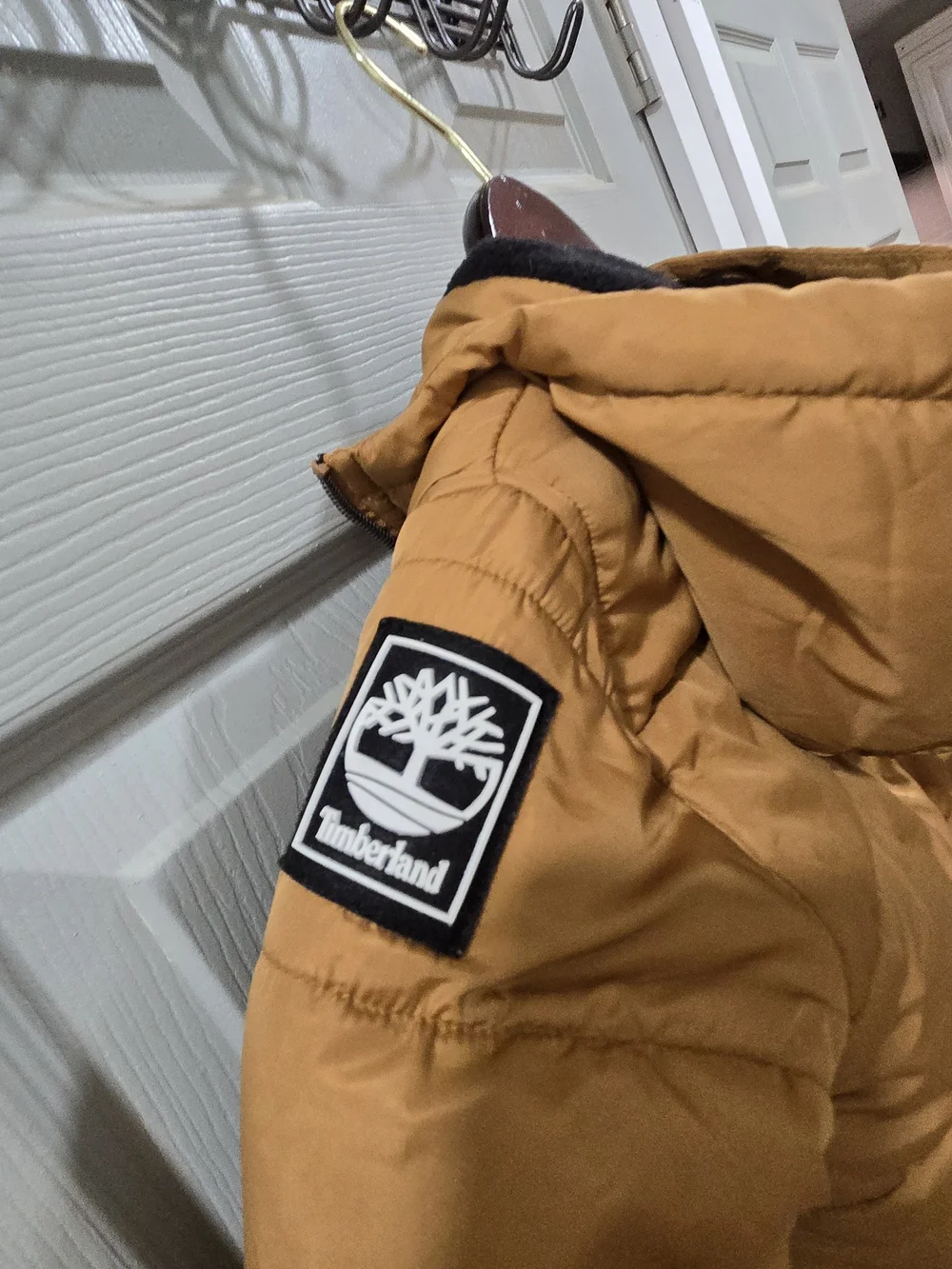Timberland Kids Hooded Puffer Jacket - Tan